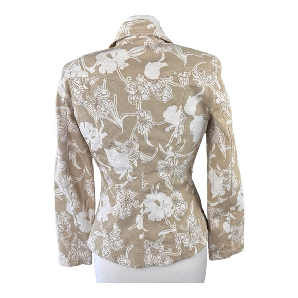 APANAGE Women's Long Sleeve Textured Floral Jacket Size 4 - Picture 2 of 14